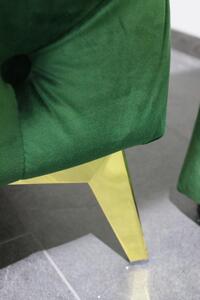 Zelená exkluzívna zamatová 1-sedačka LUSSY 112cm