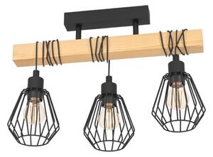 Eglo 780168 - Prisadený luster TABODI 3xE27/40W/230V hnedá/čierna