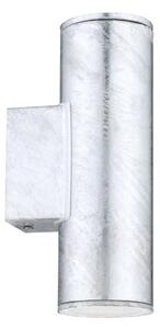Eglo 30911 - LED vonkajšie nástenné svietidlo RIGA 2xGU10/2,8W/230V IP44 strieborné
