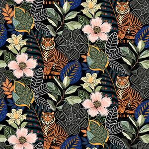 Tapety Tigre medzi kvetmi, Tapety kvety, a00426 : Uwalls.sk
