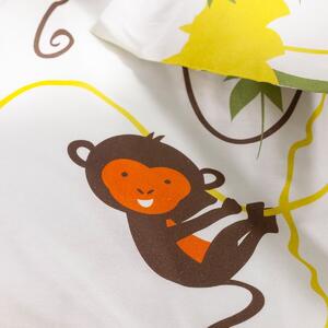 Detská posteľná bielizeň Džungľa s potlačou zvieratiek, bavlna