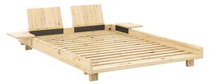 Dvojlôžková posteľ z borovicového dreva s roštom v prírodnej farbe 180x200 cm Social Bed – Karup Design