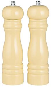 Sada 2 drevených svetložltých mlynčekov na soľ a korenie LIGHT YELLOW