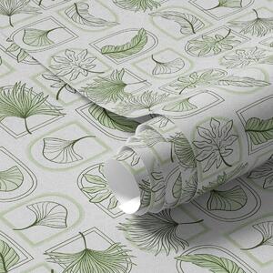 Tapety Zelený botanický patchwork, Tapety kvety, a00287 : Uwalls.sk
