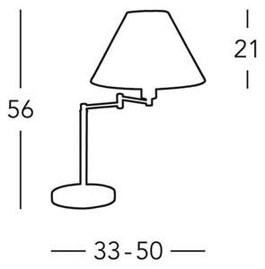 Kolarz 264.71.6 - Stolná lampa HILTON 1xE27/60W/230V