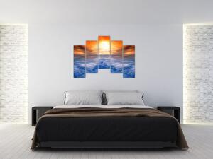 Moderný obraz - slnko nad oblaky (Obraz 125x90cm)