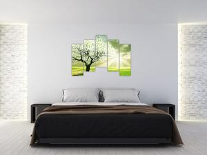 Jarný strom - moderný obraz (Obraz 125x90cm)