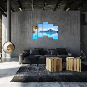 Moderný obraz - raj pri mori (Obraz 125x90cm)