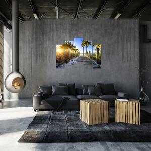 Moderný obraz do bytu - tropický raj (Obraz 125x90cm)