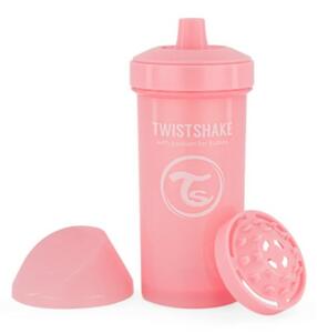 Fľaša pre deti Twistshake so sitkom, 12 m +, 360 ml, ružová