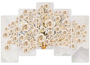 Zlatý strom - moderný obraz (Obraz 125x90cm)