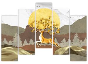 Abstraktný obraz - strom (Obraz 125x90cm)