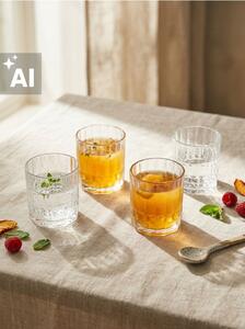 Sinsay - Súprava pohárov s reliéfnym vzorom 4 pack - clear