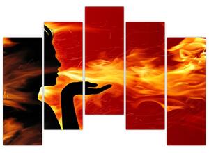 Obraz - žena v ohni (Obraz 125x90cm)