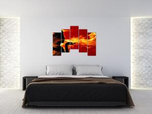 Obraz - žena v ohni (Obraz 125x90cm)