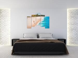 Obraz piesočné pláže - obrazy do bytu (Obraz 125x90cm)