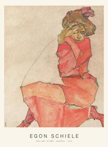 Obrazová reprodukcia The Lady in Red (Special Edition Female Portrait) - Egon Schiele