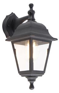 Klasická vonkajšia nástenná lampa čierna IP44 - Capital