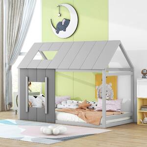 LED komoda biela, 150x40x78 cm, vyrobená z MDF a kovu, s 6 zásuvkami a 2 dvierkami, nízka komoda s vertikálnymi vzormi na prednej strane