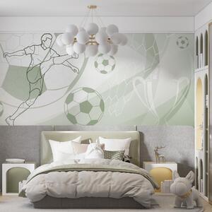 Tapety Zelená futbalová kresba, Fototapety Izba pre tínedžerov, Fototapety futbal, w04601v2 : Uwalls.sk
