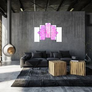Obraz: ružová mandala (Obraz 125x90cm)