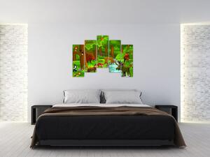 Detský obraz: lesné príroda (Obraz 125x90cm)