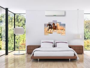 Moderný obraz koní (Obraz 125x90cm)