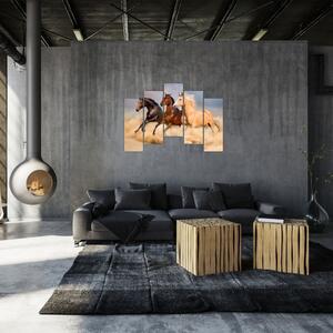 Moderný obraz koní (Obraz 125x90cm)