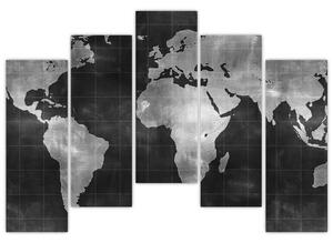 Obraz mapa sveta (Obraz 125x90cm)