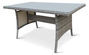 TEXIM HAITI PREMIUM - ratanový stôl so sklenenou doskou