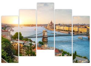 Obraz Budapešť - výhľad na rieku (Obraz 125x90cm)