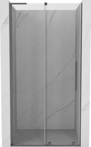 Mexen Velar L, posuvné sprchové dvere do otvoru 120 cm, 8mm číre sklo, brúsený grafit, 871-120-003-01-95
