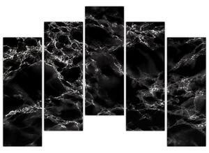 Čiernobiely mramor - obraz (Obraz 125x90cm)