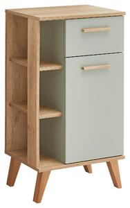 SPODNÁ SKRINKA, farba duba, pastelová zelená, farba duba, pastelová zelená, 50,5/89,5/33 cm Xora - Kúpeľňové skrinky