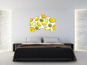 Obraz - pomaranče a kiwi (Obraz 125x90cm)