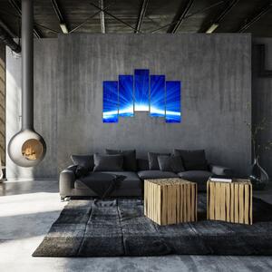 Modrý svitanie - obraz (Obraz 125x90cm)
