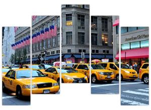 Moderný obraz - žlté taxi (Obraz 125x90cm)