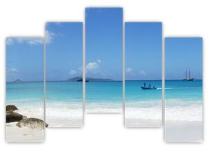 Obraz - piesočná pláž (Obraz 125x90cm)