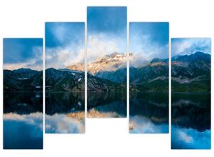 Obraz - jazero s horami (Obraz 125x90cm)