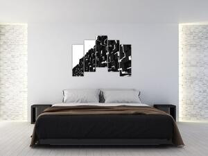 Čierne kocky - obraz na stenu (Obraz 125x90cm)