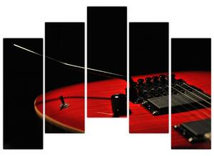 Obraz červené gitary (Obraz 125x90cm)