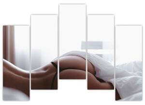 Obraz - žena v posteli (Obraz 125x90cm)