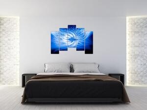 Modrý moderný obraz (Obraz 125x90cm)