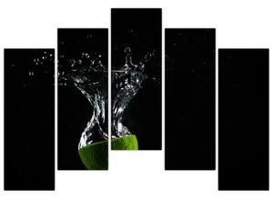 Obraz limetka vo vode (Obraz 125x90cm)