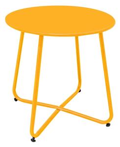 Kovový okrúhly záhradný odkladací stolík ø 45 cm Luna - LDK Garden