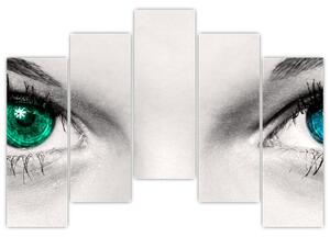 Obraz - detail zelených očí (Obraz 125x90cm)