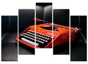 Obraz červeného písacieho stroja (Obraz 125x90cm)