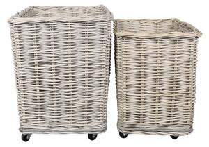 Prútený kôš na kolieskach French Basket Nature Menší