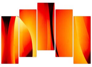 Oranžový abstraktný obraz (Obraz 125x90cm)