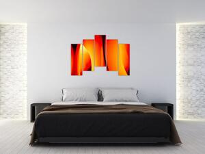 Oranžový abstraktný obraz (Obraz 125x90cm)
